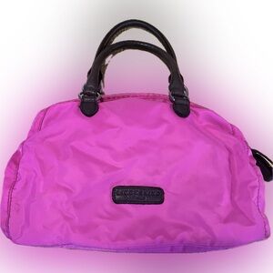 Liebeskind nylon leather trimmed handbag pink